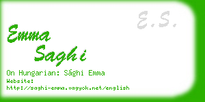 emma saghi business card